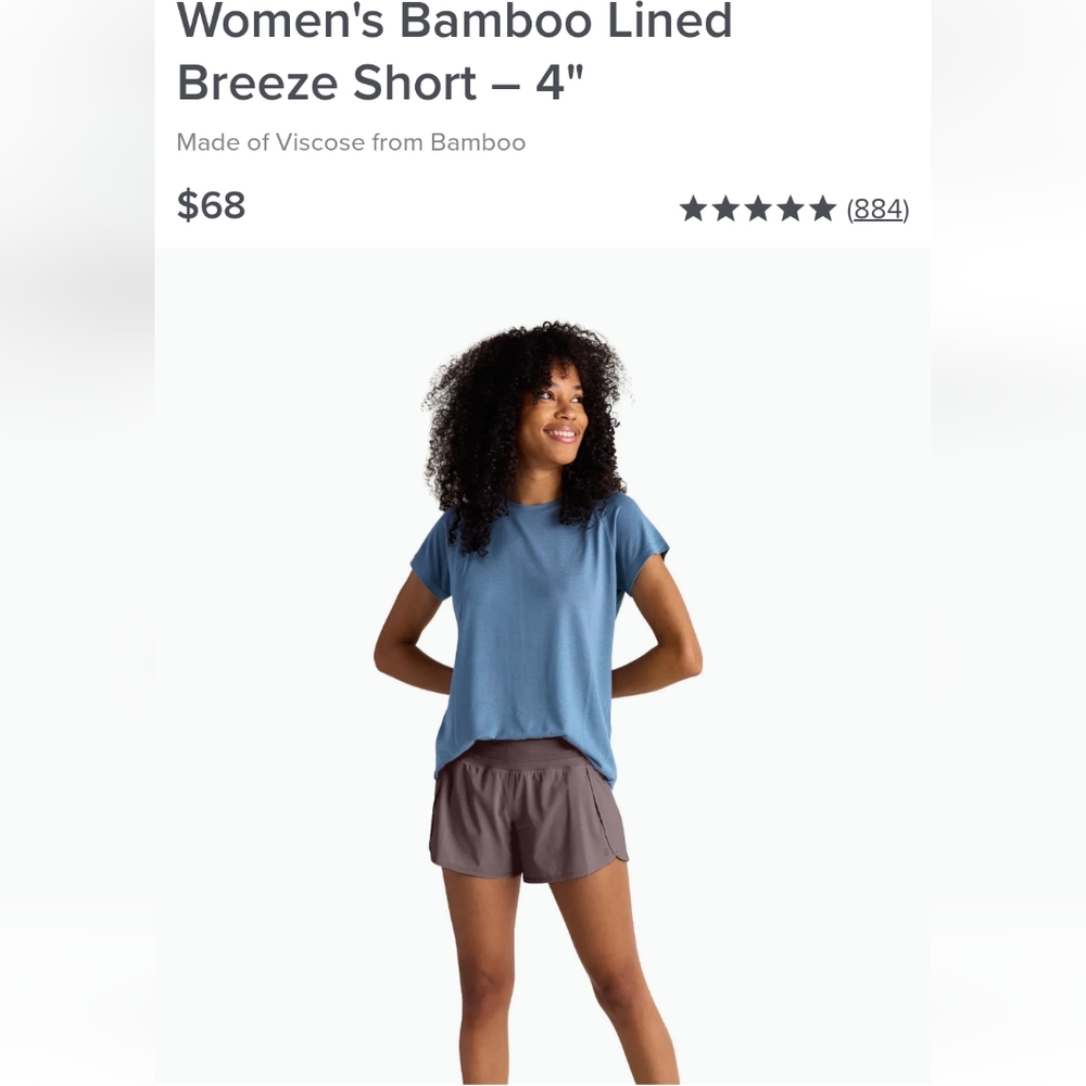 FREE Fly Women's Bamboo Lined Breeze Short 4"  Grey/ Lavender